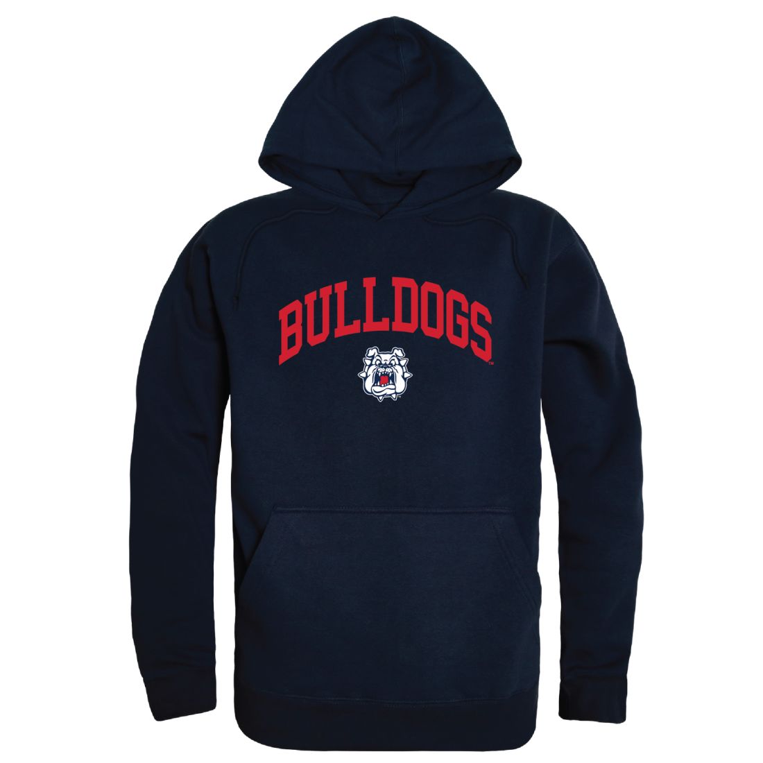 Fresno State University Bulldogs Campus Fleece Hoodie Sweatshirts