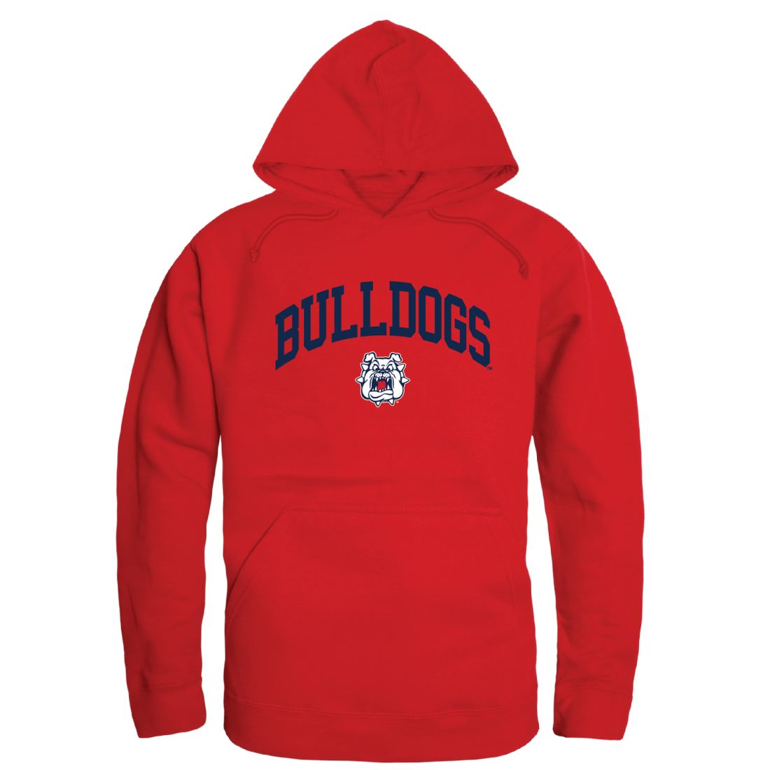 Fresno State University Bulldogs Campus Fleece Hoodie Sweatshirts