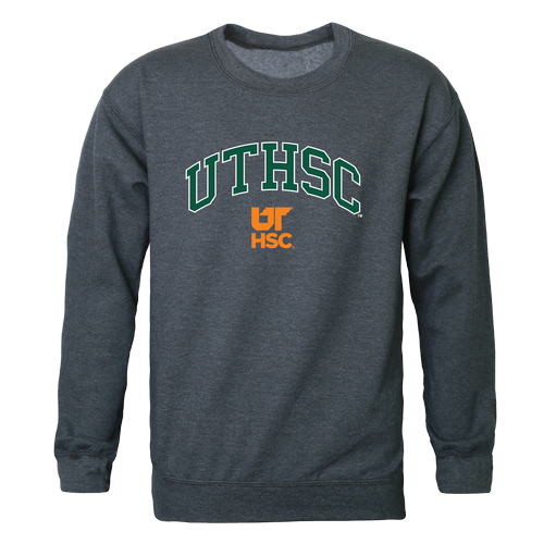 UTHSC University of Tennessee Health Science Center Campus Crewneck Pullover Sweatshirt Sweater Heather Charcoal-Campus-Wardrobe