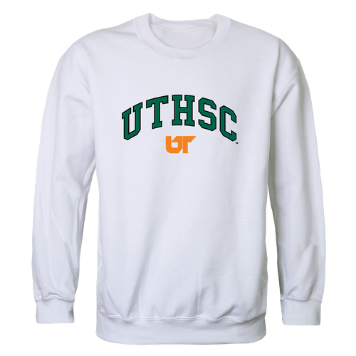UTHSC University of Tennessee Health Science Center Campus Crewneck Pullover Sweatshirt Sweater White-Campus-Wardrobe