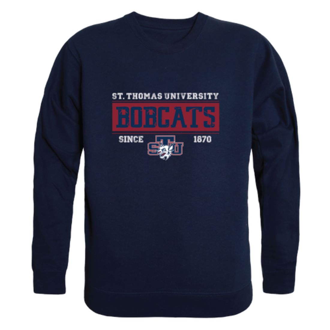 St.-Thomas-University-Bobcats-Established-Fleece-Crewneck-Pullover-Sweatshirt