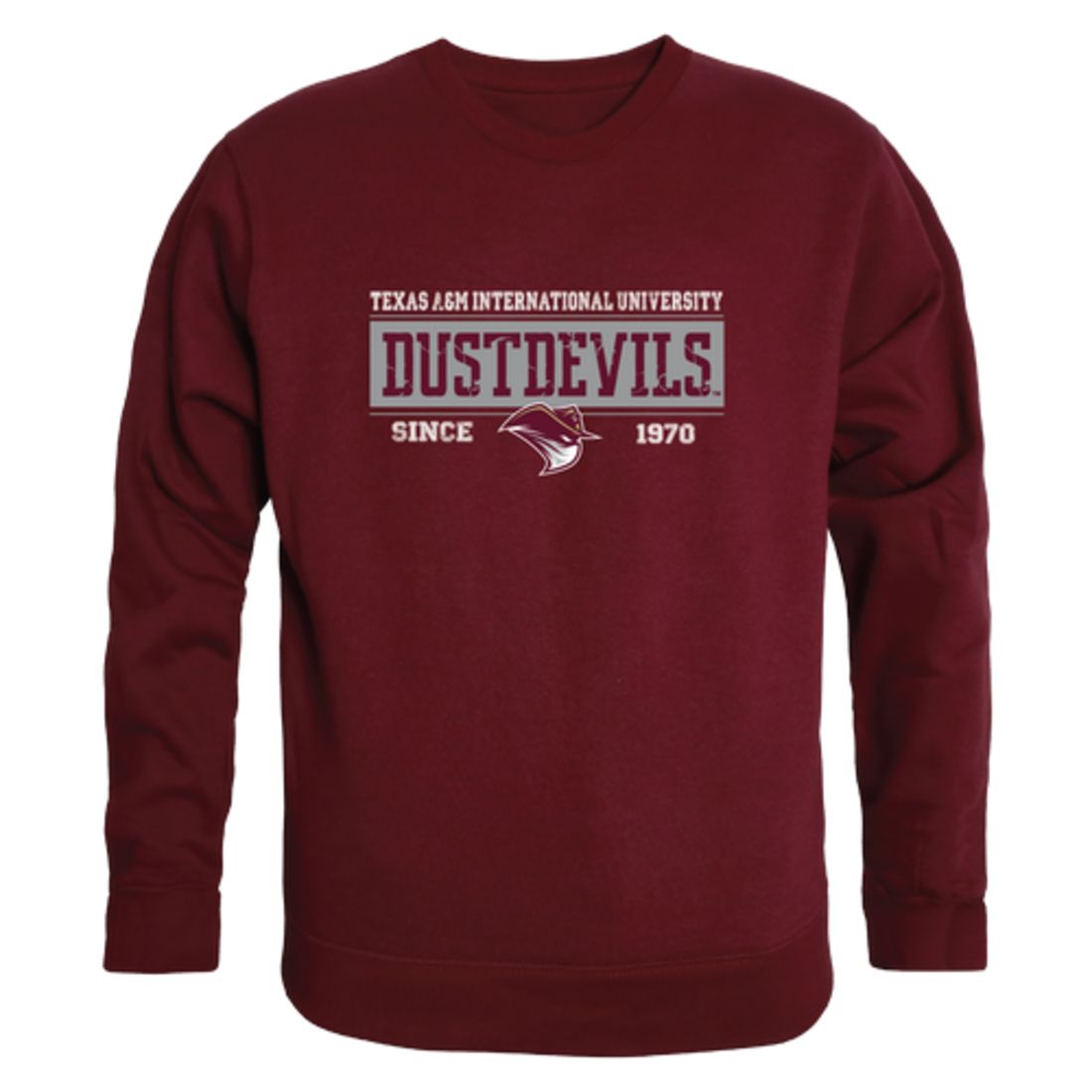 Texas-A&M-International-University-DustDevils-Established-Fleece-Crewneck-Pullover-Sweatshirt