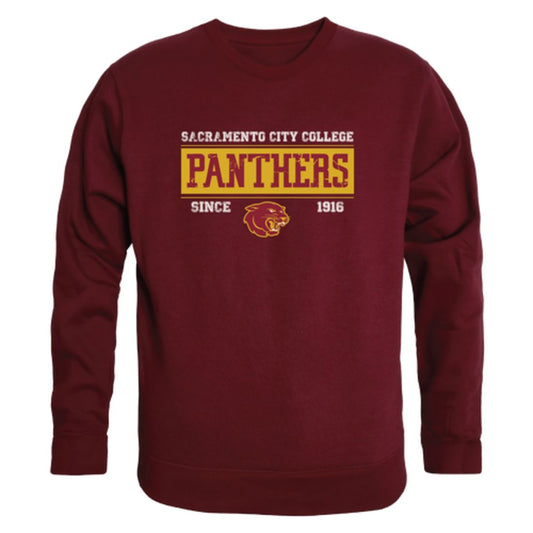 Sacramento-City-College-Panthers-Established-Fleece-Crewneck-Pullover-Sweatshirt