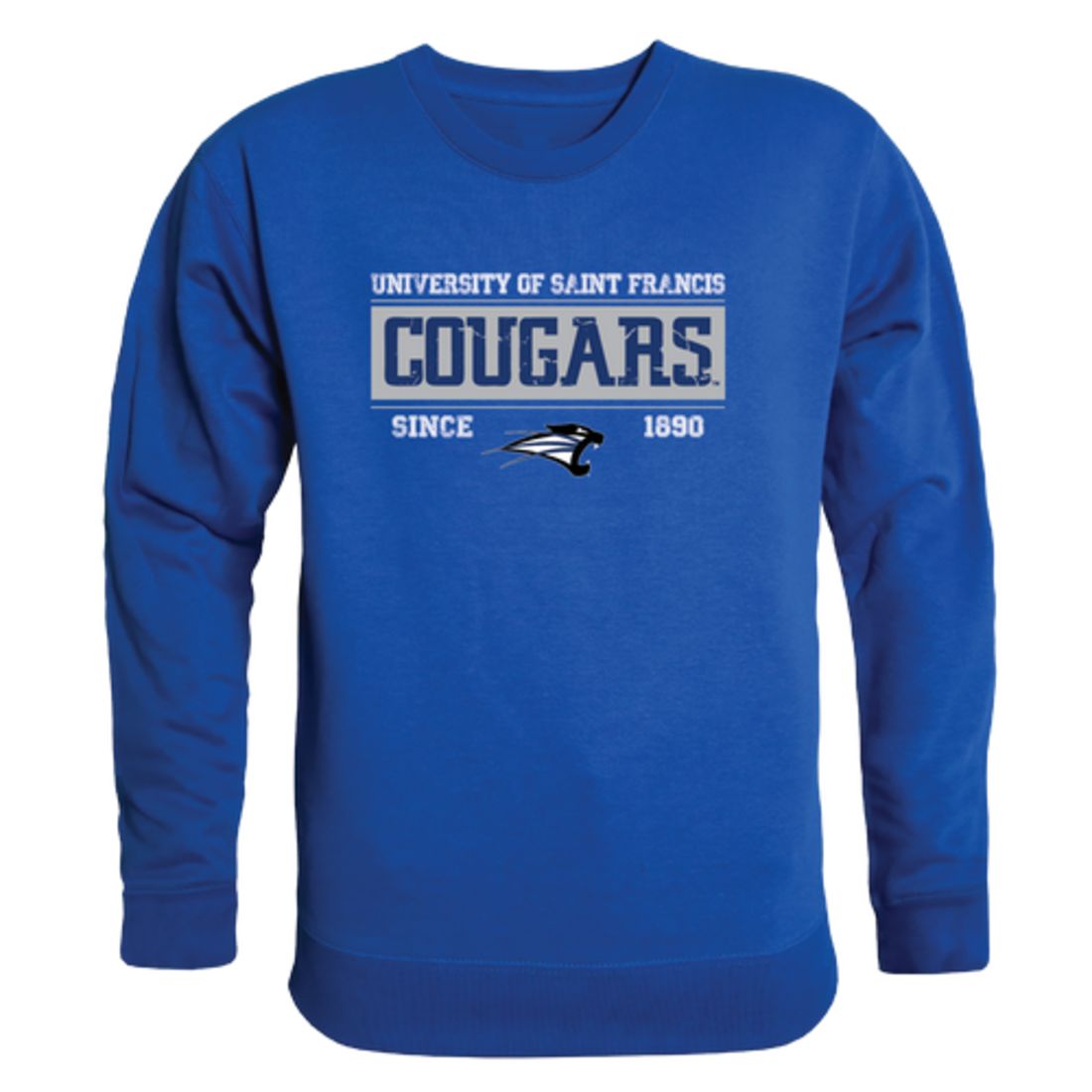 University-of-Saint-Francis-Cougars-Established-Fleece-Crewneck-Pullover-Sweatshirt