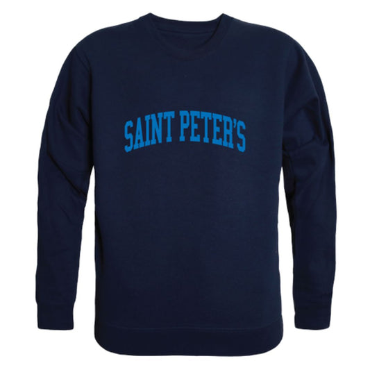 Saint-Peter's-University-Peacocks-Arch-Fleece-Crewneck-Pullover-Sweatshirt