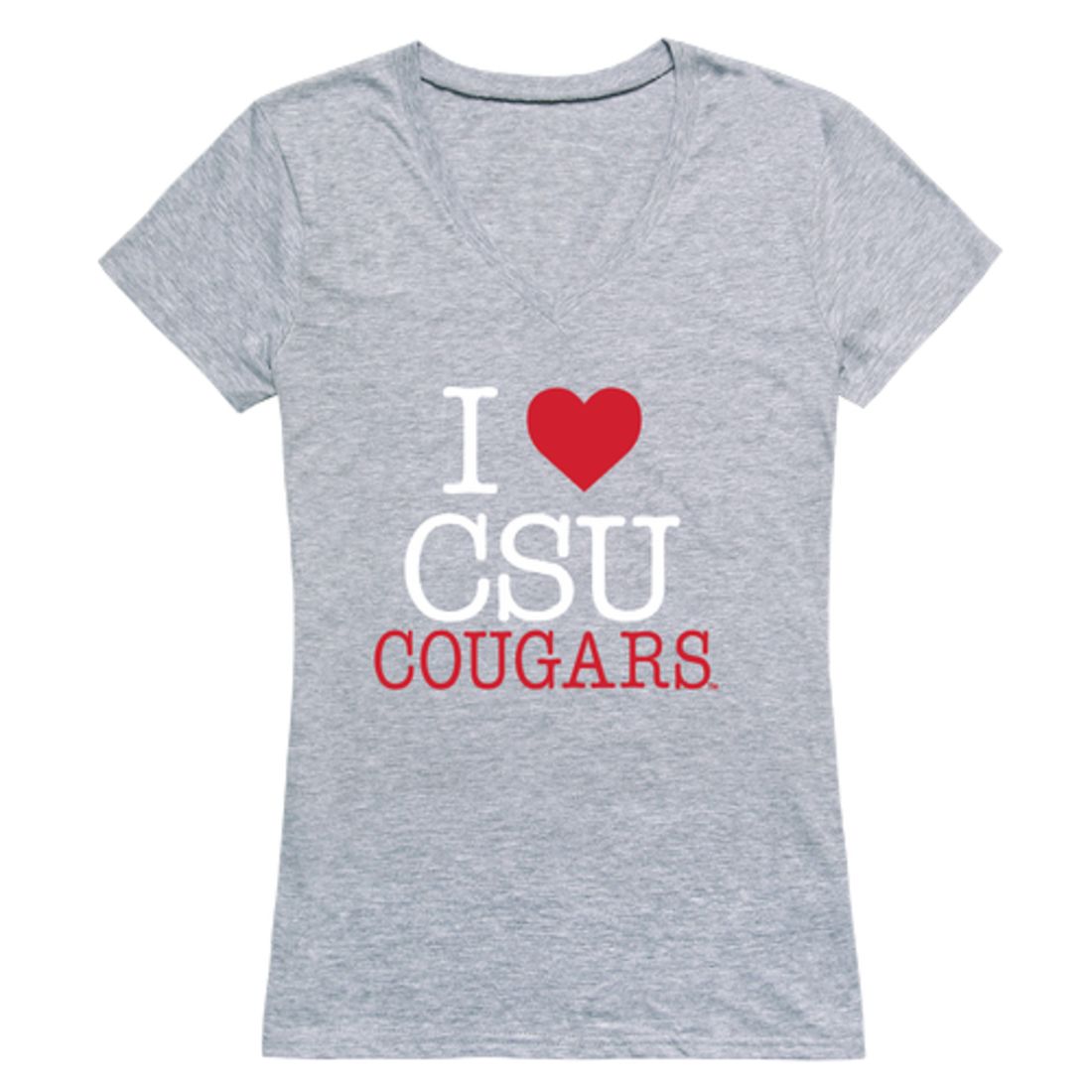I Love Columbus State University Cougars Womens T-Shirt Tee