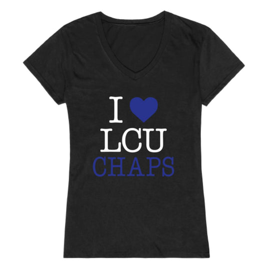 I Love Lubbock Christian University Chaparral Womens T-Shirt Tee