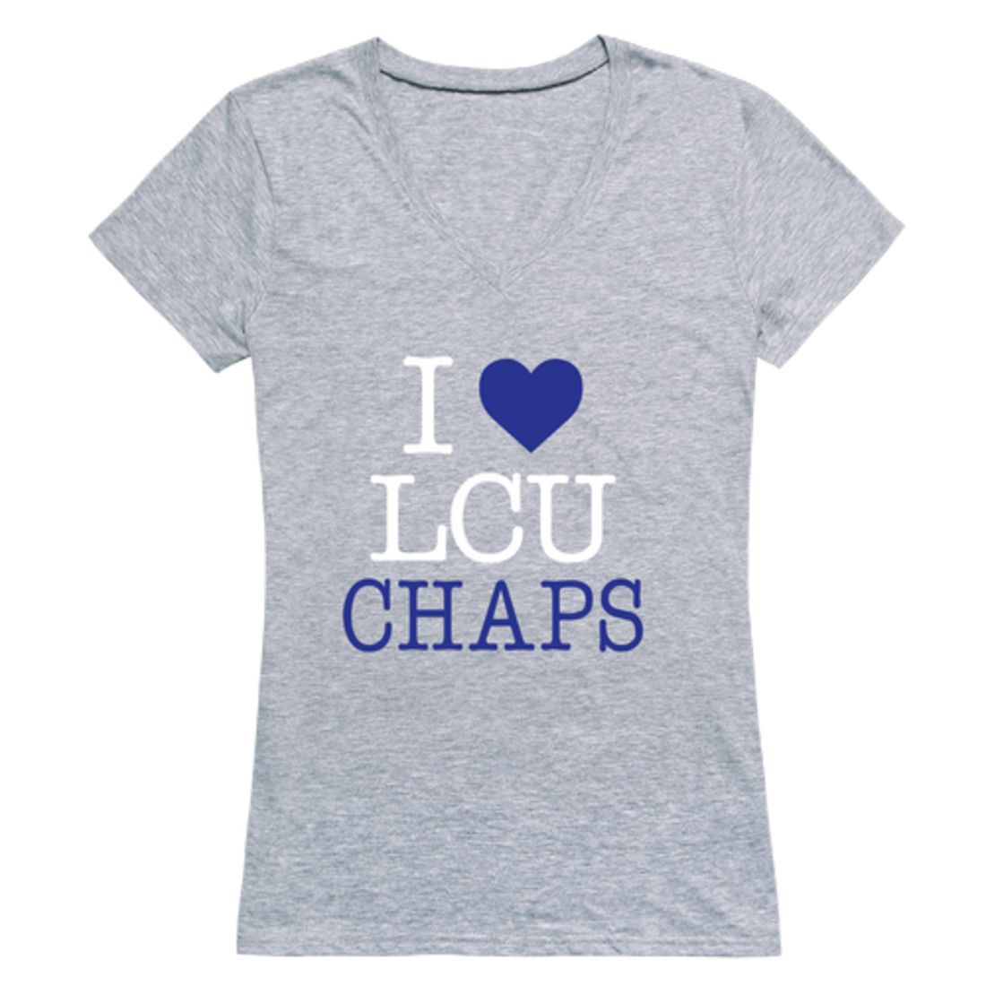 I Love Lubbock Christian University Chaparral Womens T-Shirt Tee