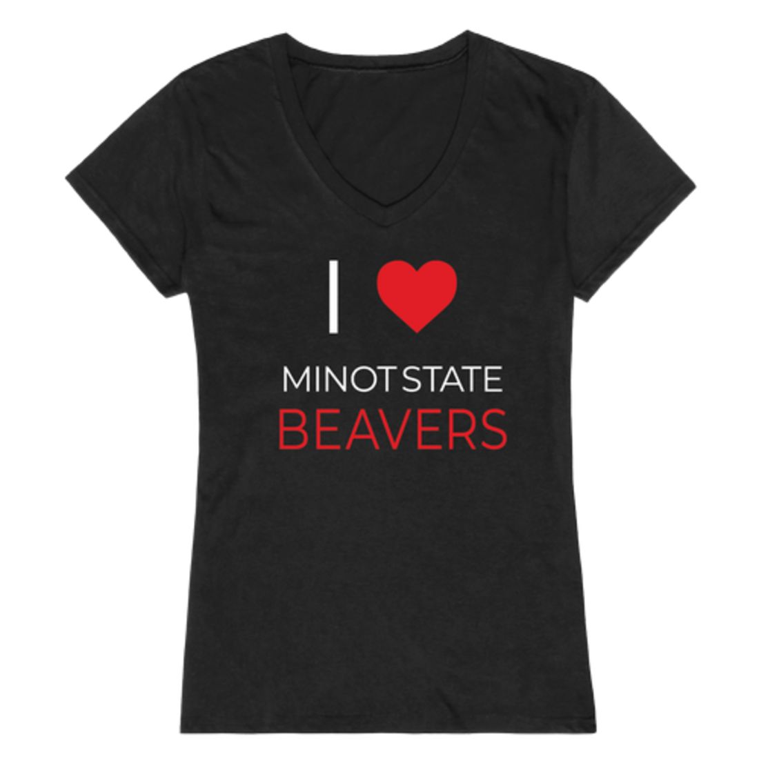 I Love Minot State University Beavers Womens T-Shirt Tee