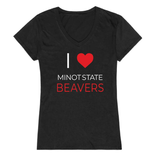 I Love Minot State University Beavers Womens T-Shirt Tee