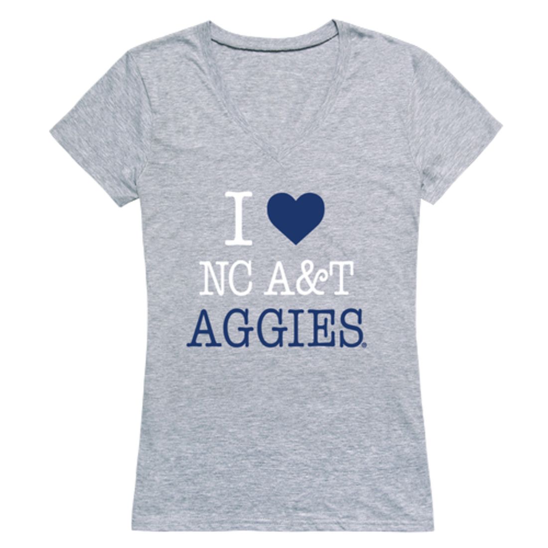 I Love North Carolina A&T State University Aggies Womens T-Shirt Tee