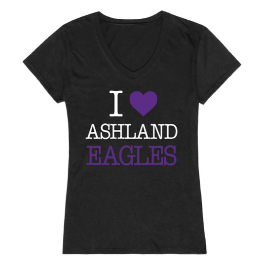 I Love Ashland University Eagles Womens T-Shirt Tee
