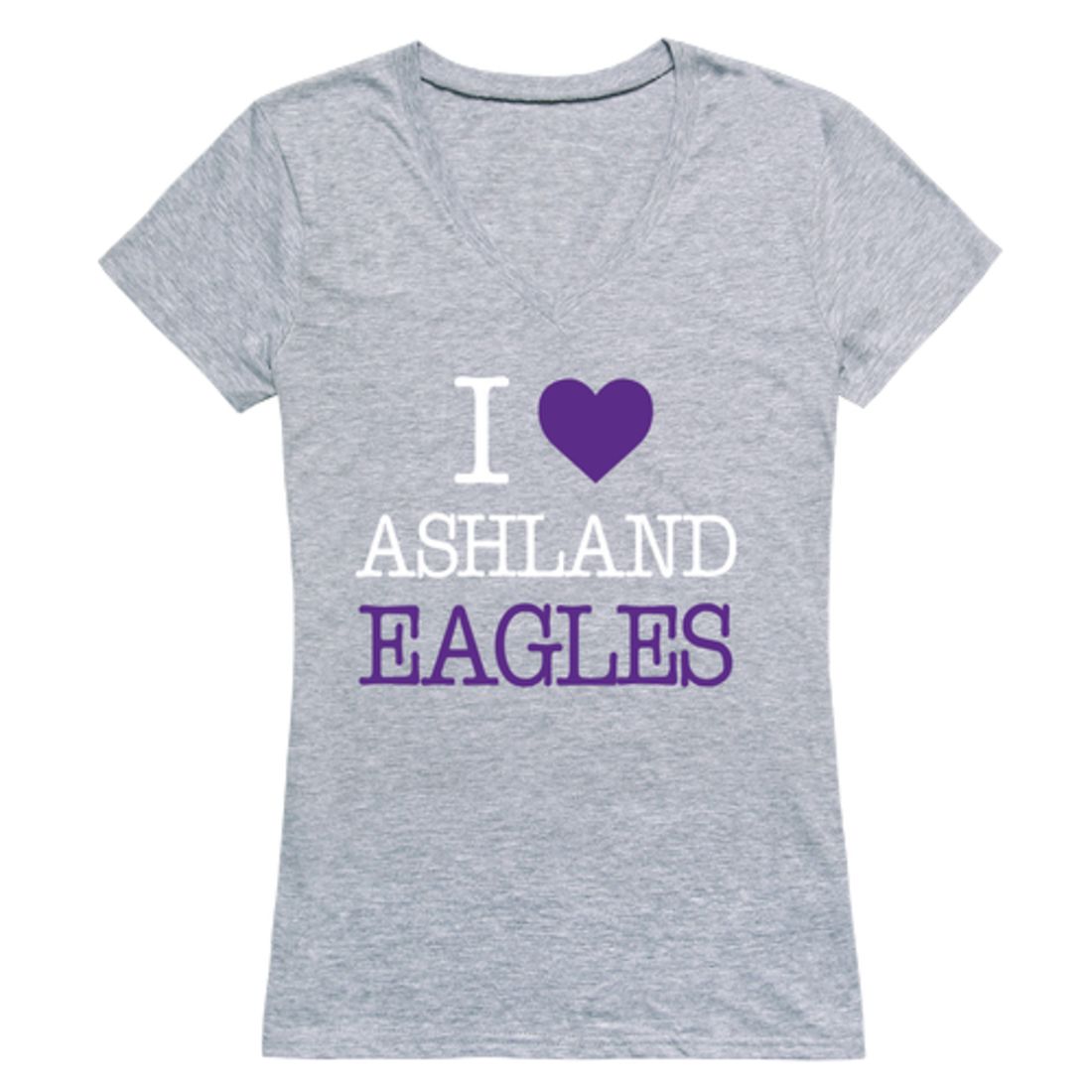 I Love Ashland University Eagles Womens T-Shirt Tee