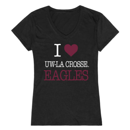 I Love University of Wisconsin-La Crosse Eagles Womens T-Shirt Tee