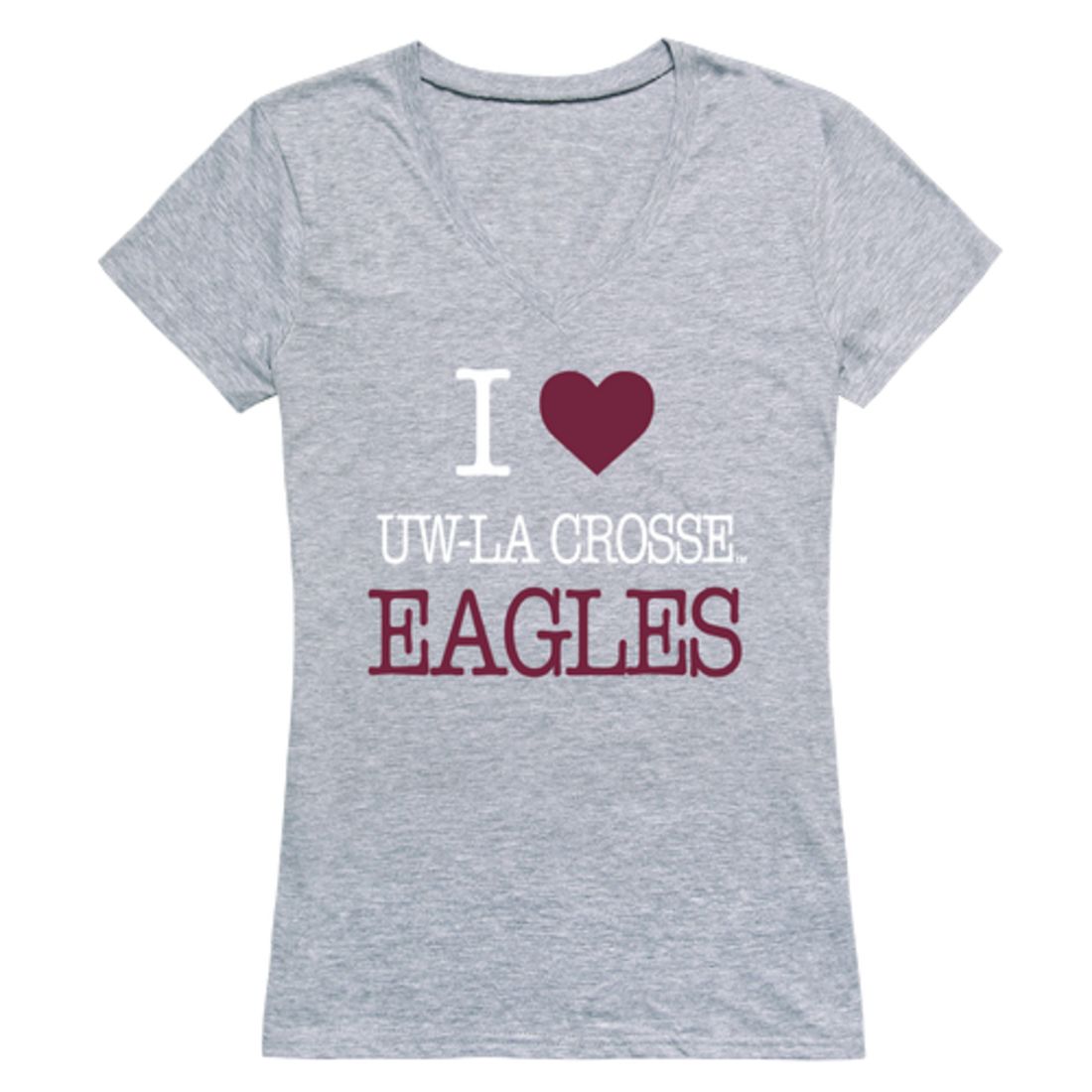 I Love University of Wisconsin-La Crosse Eagles Womens T-Shirt Tee