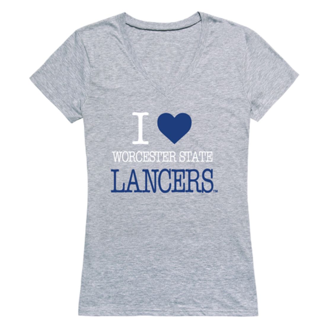 I Love Worcester State University Lancers Womens T-Shirt Tee