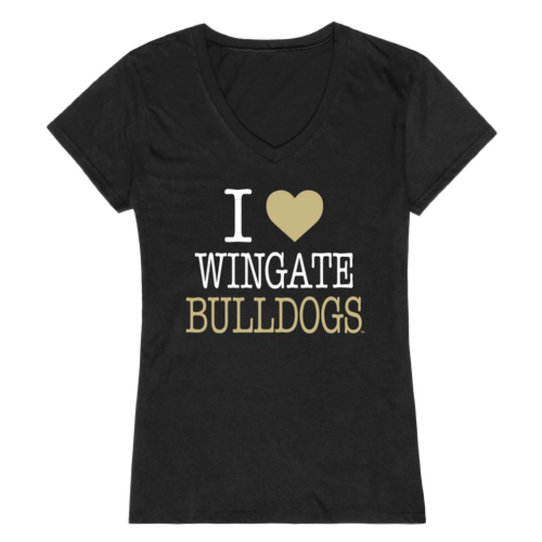 I Love Wingate University Bulldogs Womens T-Shirt Tee