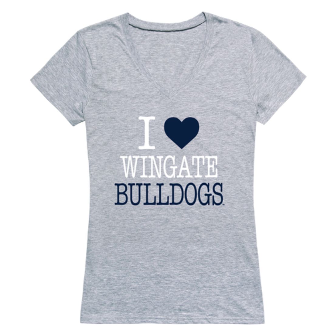 I Love Wingate University Bulldogs Womens T-Shirt Tee
