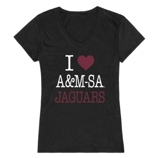 I Love Texas A&M University-San Antonio Jaguars Womens T-Shirt Tee