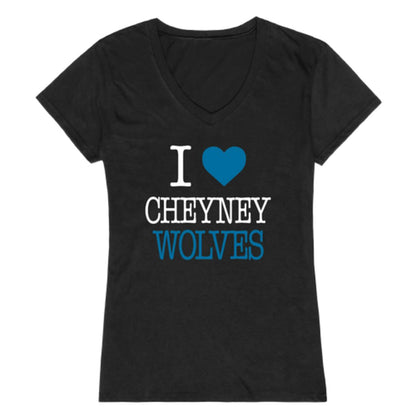 I Love Cheyney University of Pennsylvania Wolves Womens T-Shirt Tee