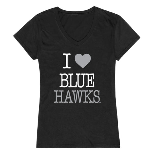 I Love Dickinson State University Blue Hawks Womens T-Shirt Tee