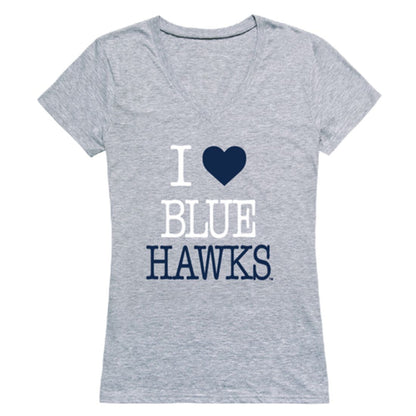 I Love Dickinson State University Blue Hawks Womens T-Shirt Tee