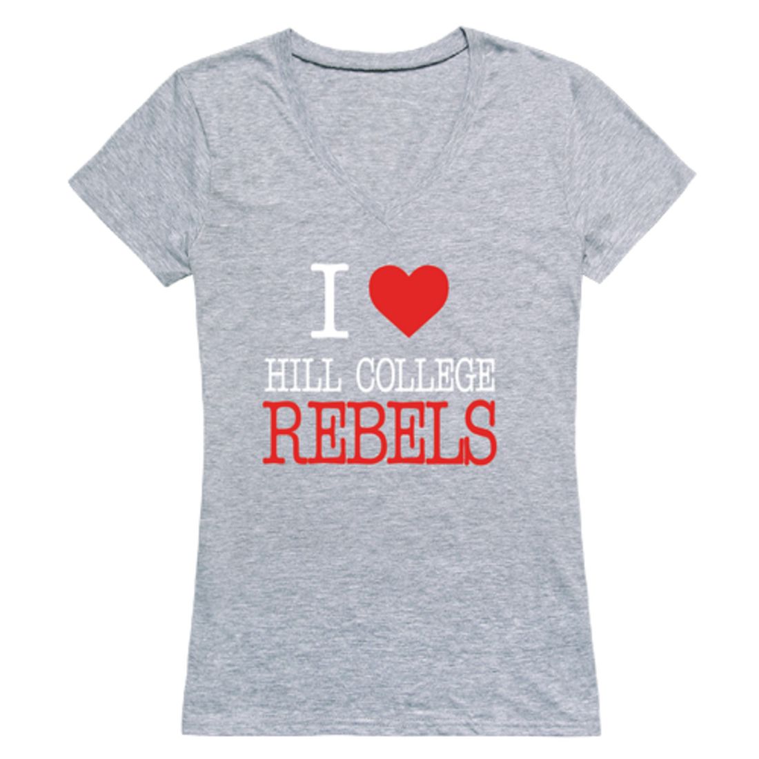 I Love Hill College Rebels Womens T-Shirt Tee