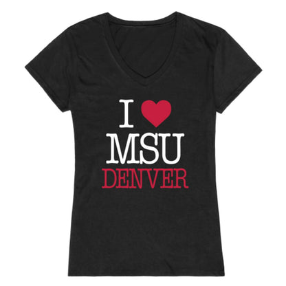 I Love Metropolitan State University of Denver Roadrunners Womens T-Shirt Tee