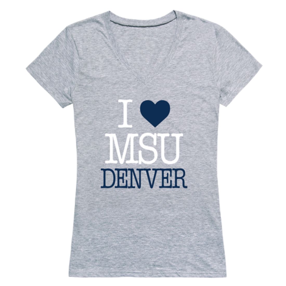 I Love Metropolitan State University of Denver Roadrunners Womens T-Shirt Tee