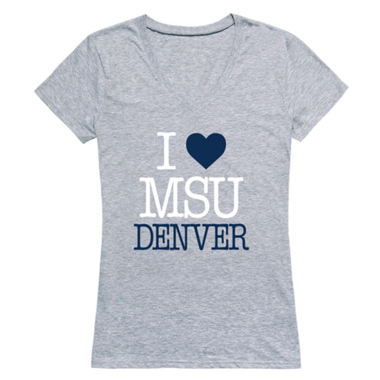 Mouseover Image, I Love Metropolitan State University of Denver Roadrunners Womens T-Shirt Tee