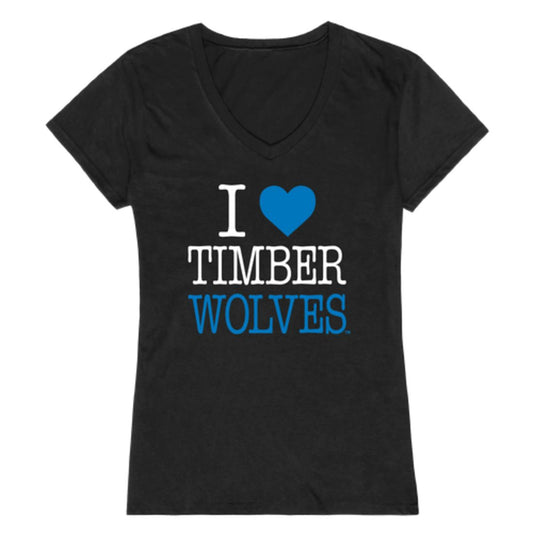 I Love Northwood University Timberwolves Womens T-Shirt Tee