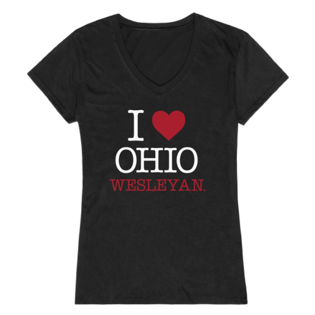 I Love Ohio Wesleyan University Bishops Womens T-Shirt Tee