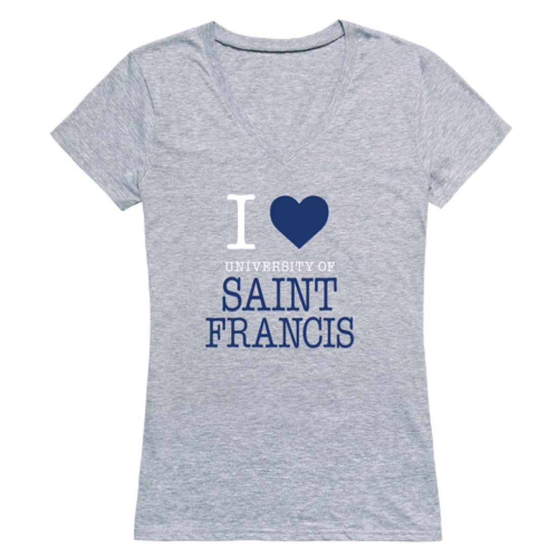 I Love University of Saint Francis Cougars Womens T-Shirt Tee