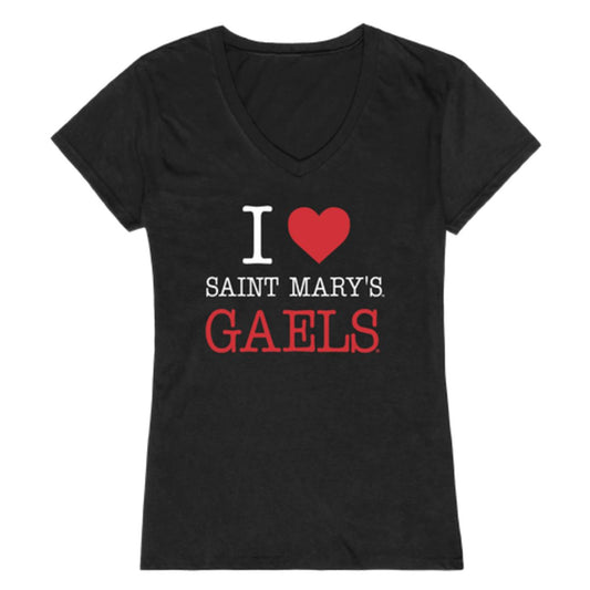 I Love Saint Mary's College of California Gaels Womens T-Shirt Tee