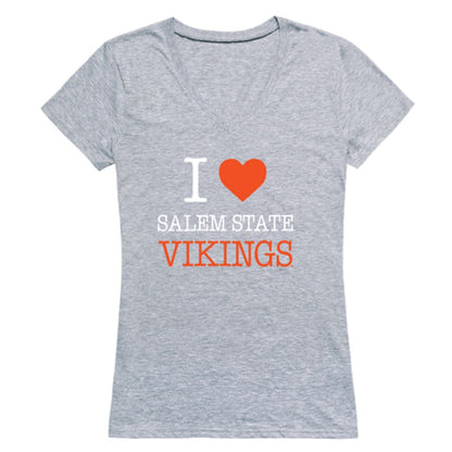 I Love Salem State University Vikings Womens T-Shirt Tee