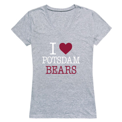 I Love State University of New York at Potsdam Bears Womens T-Shirt Tee