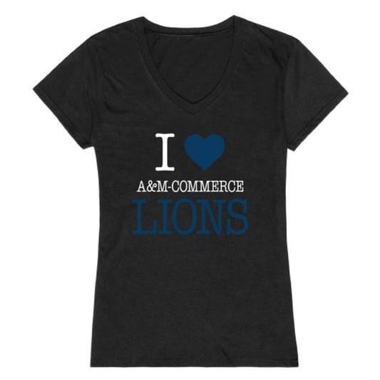 I Love Texas A&M University-Commerce Lions Womens T-Shirt Tee