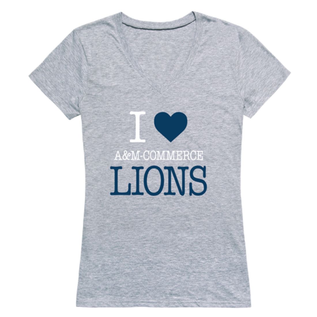 I Love Texas A&M University-Commerce Lions Womens T-Shirt Tee