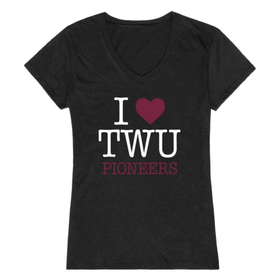 I Love Texas Woman's University Pioneers Womens T-Shirt Tee