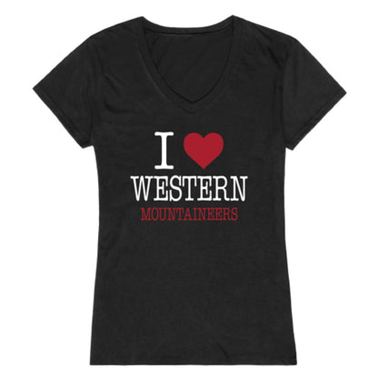 I Love Western Colorado University Mountaineers Womens T-Shirt Tee