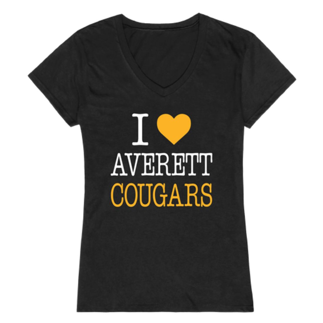 I Love Averett University Averett Cougars Womens T-Shirt Tee