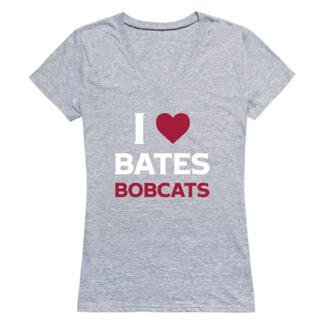 I Love Bates College Bobcats Womens T-Shirt Tee