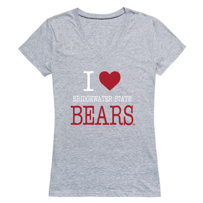 I Love Bridgewater State University Bears Womens T-Shirt Tee