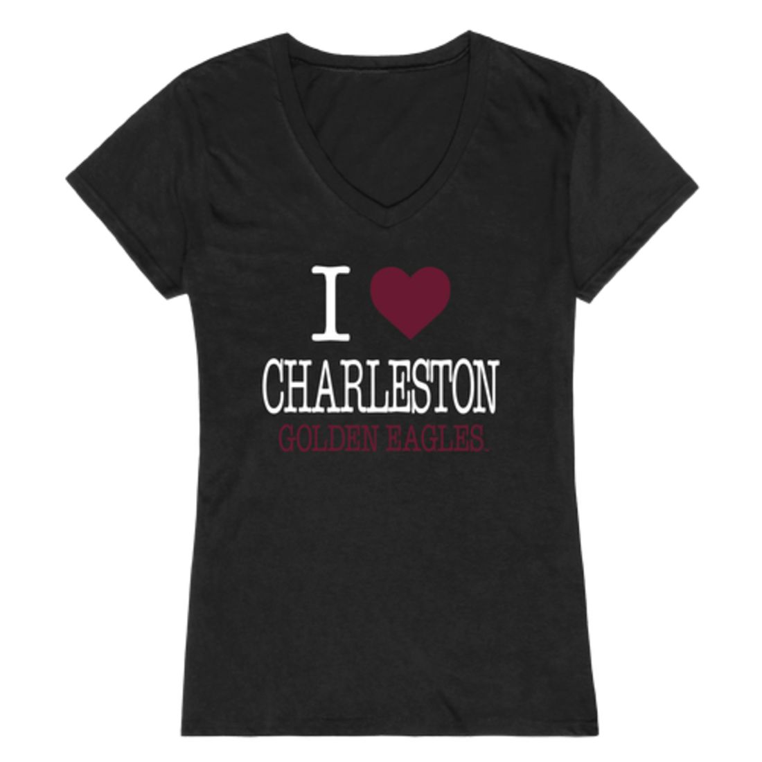 I Love University of Charleston Golden Eagles Womens T-Shirt Tee