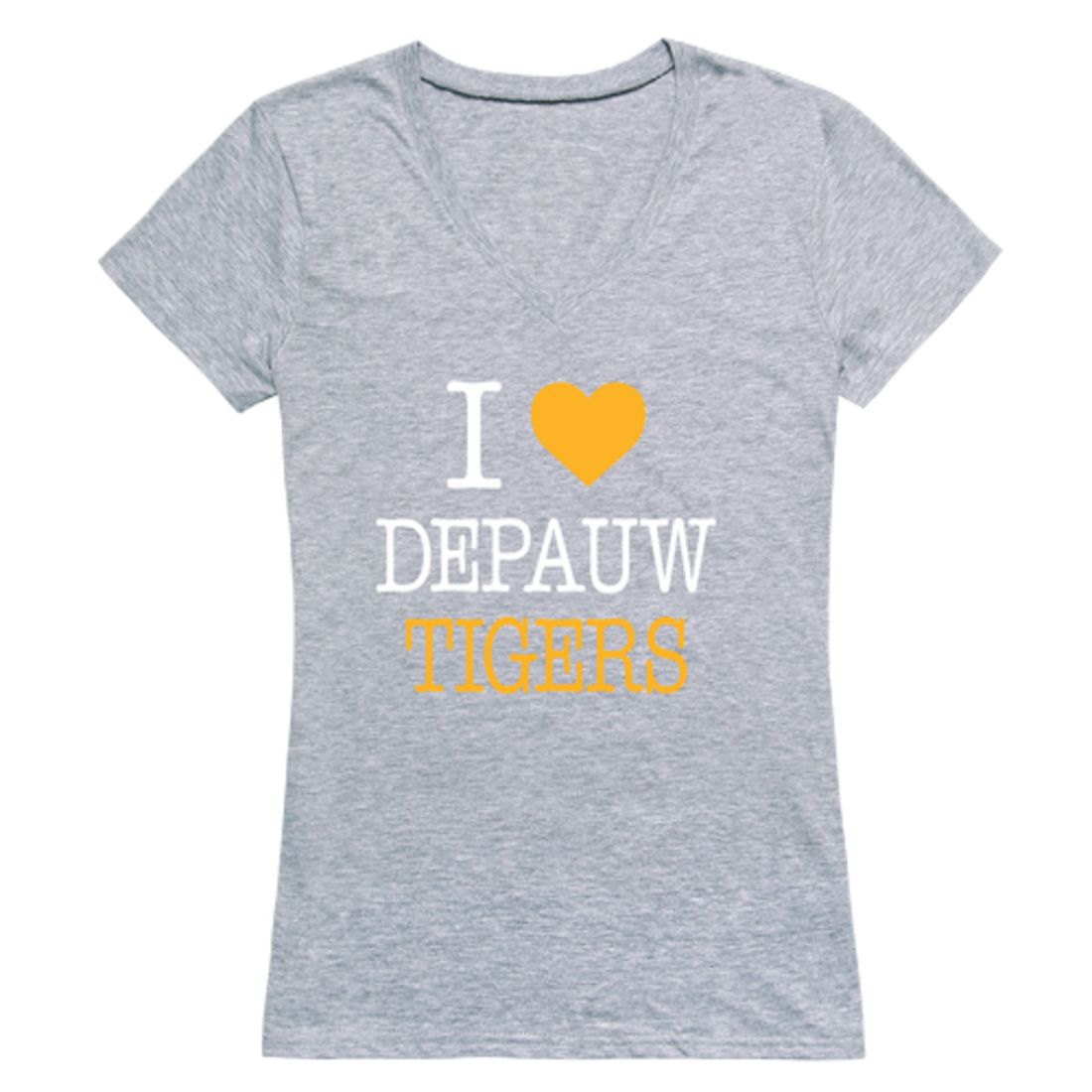 I Love DePauw University Tigers Womens T-Shirt Tee