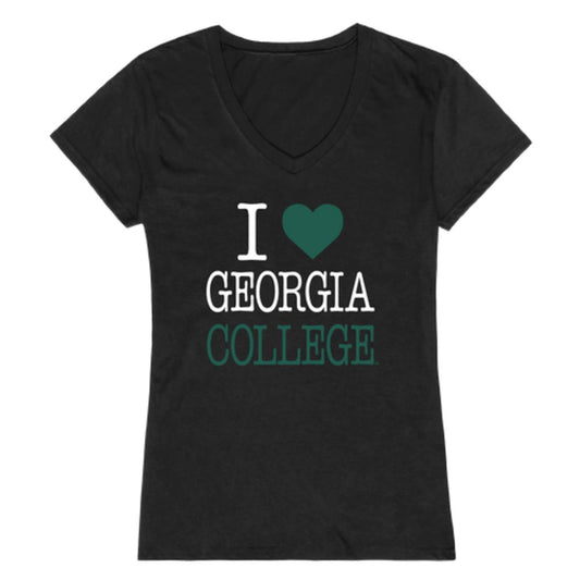 I Love Georgia College and State University Bobcats Womens T-Shirt Tee
