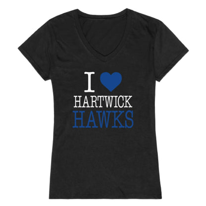 I Love Hartwick College Hawks Womens T-Shirt Tee