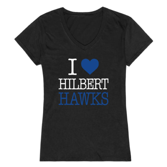 I Love Hilbert College Hawks Womens T-Shirt Tee