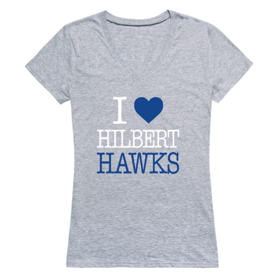 I Love Hilbert College Hawks Womens T-Shirt Tee