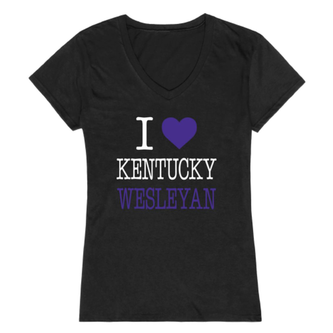 I Love Kentucky Wesleyan College Panthers Womens T-Shirt Tee
